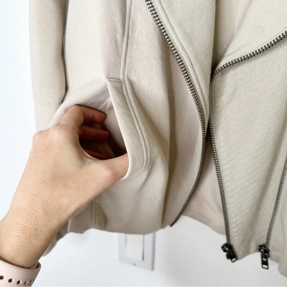 NWT Helmut Lang Double Zip Draped Tan Jacket P/XS - Picture 15 of 16
